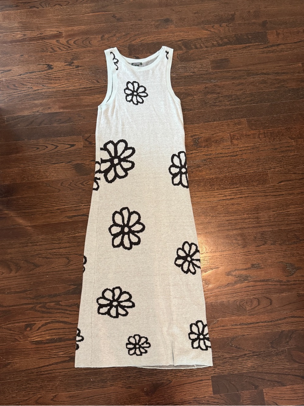 Wild Fable: Sleeveless light blue Maxi Dress with Black Daisy Print